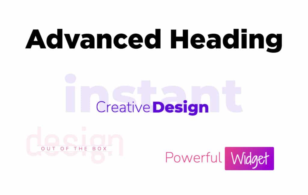 Advanced Heading — Kreative Überschriften