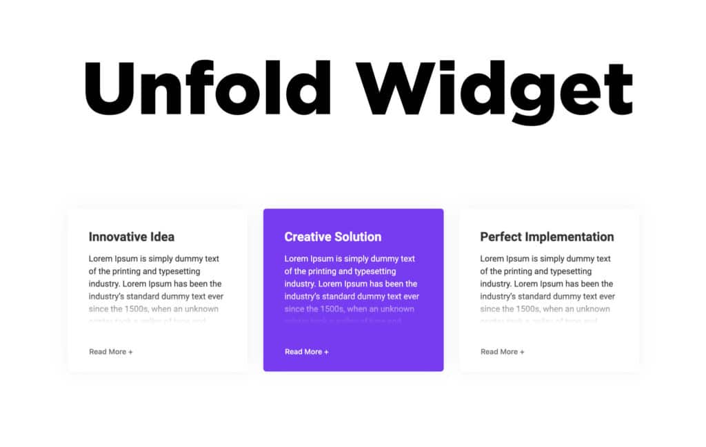 Unfold Widget