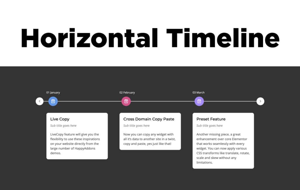 Horizontal Timeline
